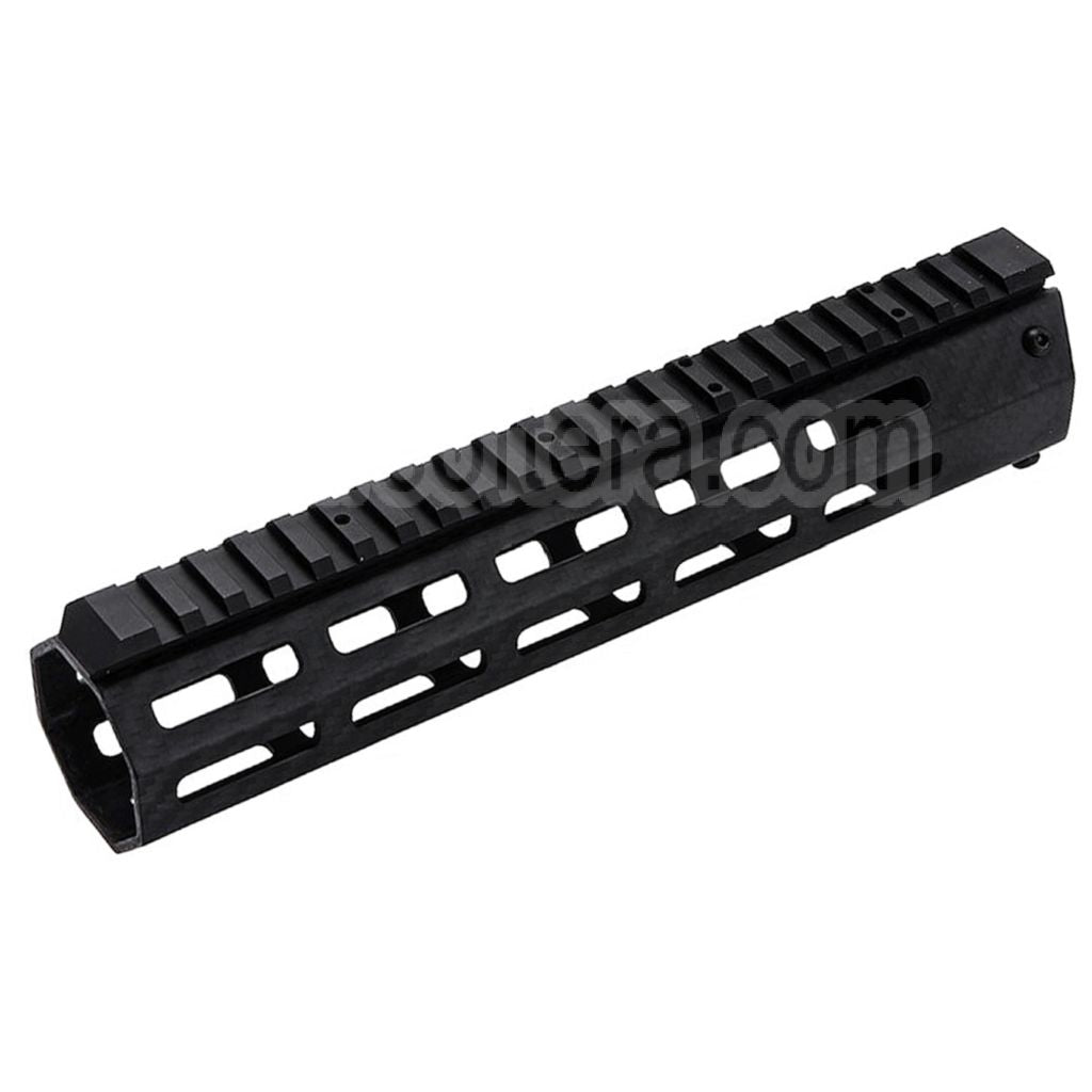 Revanchist Airsoft 245mm 9.5 Pouces Léger Carbone Fiber M-LOK Rail de Garde-Main Convient pour Tokyo Marui M4 Série MWS GBB Fusil Noir