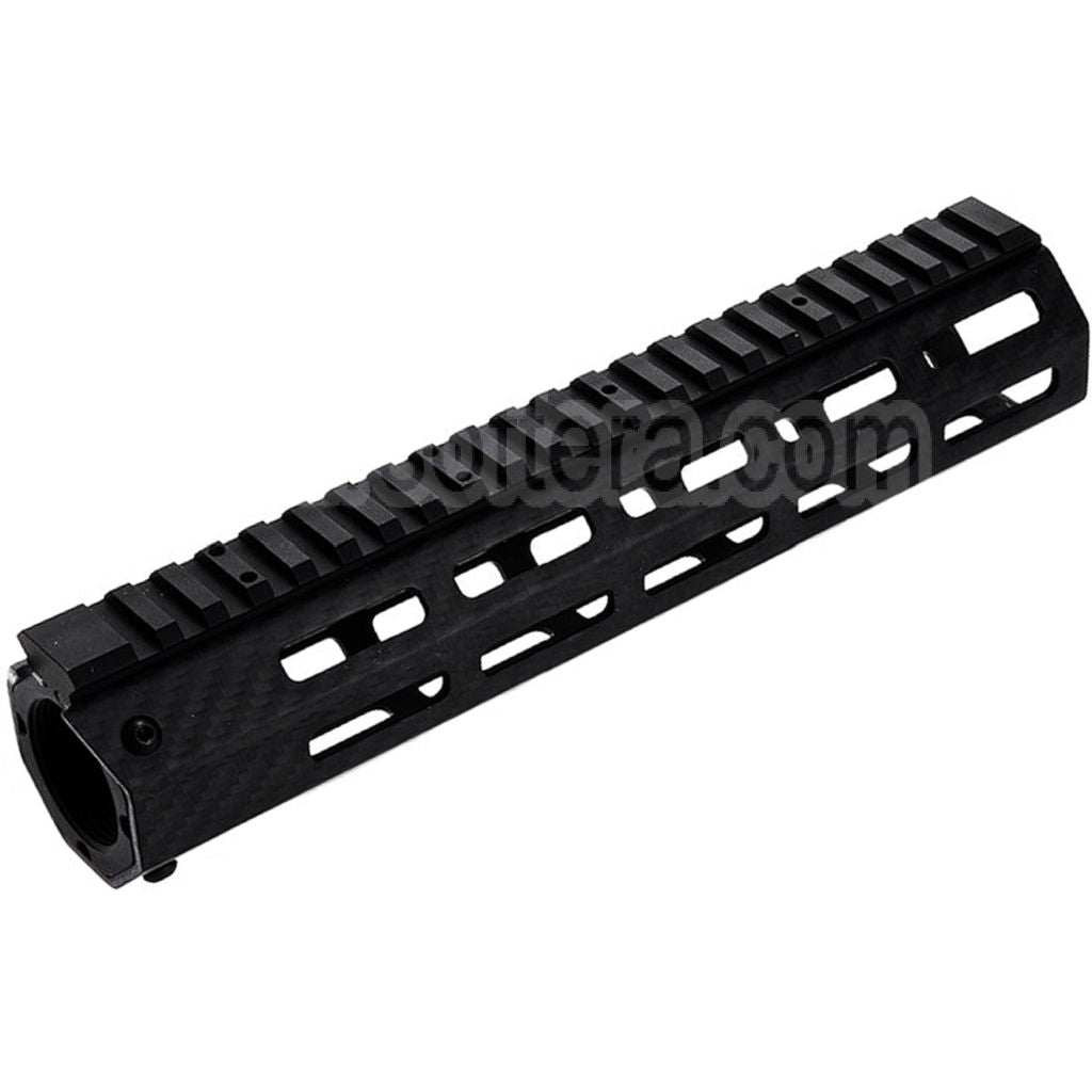 Revanchist Airsoft 245mm 9.5 Pouces Léger Carbone Fiber M-LOK Rail de Garde-Main Convient pour Tokyo Marui M4 Série MWS GBB Fusil Noir
