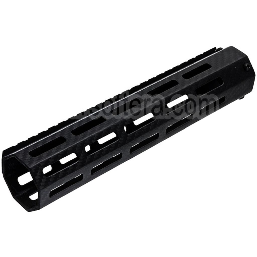 Revanchist Airsoft 245mm 9.5 Pouces Léger Carbone Fiber M-LOK Rail de Garde-Main Convient pour Tokyo Marui M4 Série MWS GBB Fusil Noir