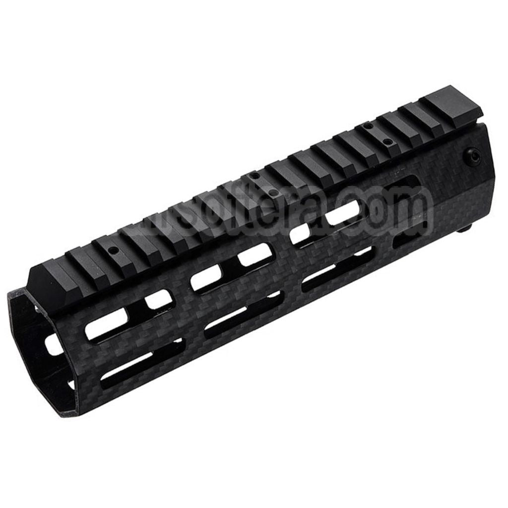 Revanchist Airsoft 180mm 7 Pouces Léger Carbone Fiber M-LOK Rail de Garde-Main Convient pour Tokyo Marui M4 Série MWS GBB Fusil Noir