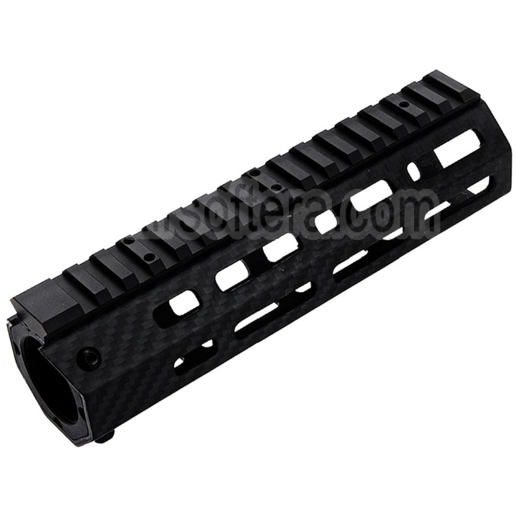 Revanchist Airsoft 180mm 7 Pouces Léger Carbone Fiber M-LOK Rail de Garde-Main Convient pour Tokyo Marui M4 Série MWS GBB Fusil Noir