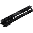 Z-Parts Aluminium 255mm 10 Pouces MK4 M-LOK Rail de Garde-Main avec Barrel Nut Convient pour GHK M4 Série GBB Fusil Airsoft Noir