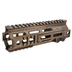 Z-Parts Aluminium 185mm 7 Pouces MK4 M-LOK Rail de Garde-Main avec Barrel Nut Convient pour GHK M4 Série GBB Fusil Airsoft Tan