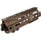 Z-Parts Aluminium 185mm 7 Pouces MK4 M-LOK Rail de Garde-Main avec Barrel Nut Convient pour GHK M4 Série GBB Fusil Airsoft Tan
