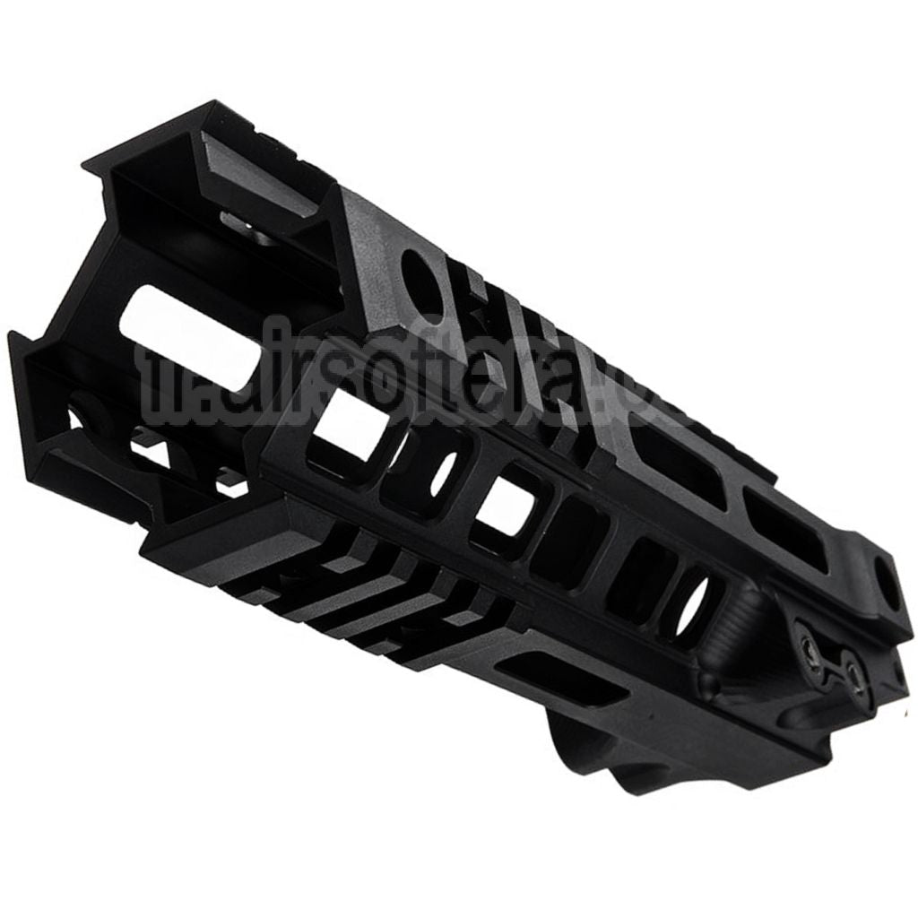 Z-Parts Aluminium 185mm 7 Pouces MK4 M-LOK Rail de Garde-Main avec Barrel Nut Convient pour Tokyo Marui M4 Série MWS GBB Fusil Airsoft Noir