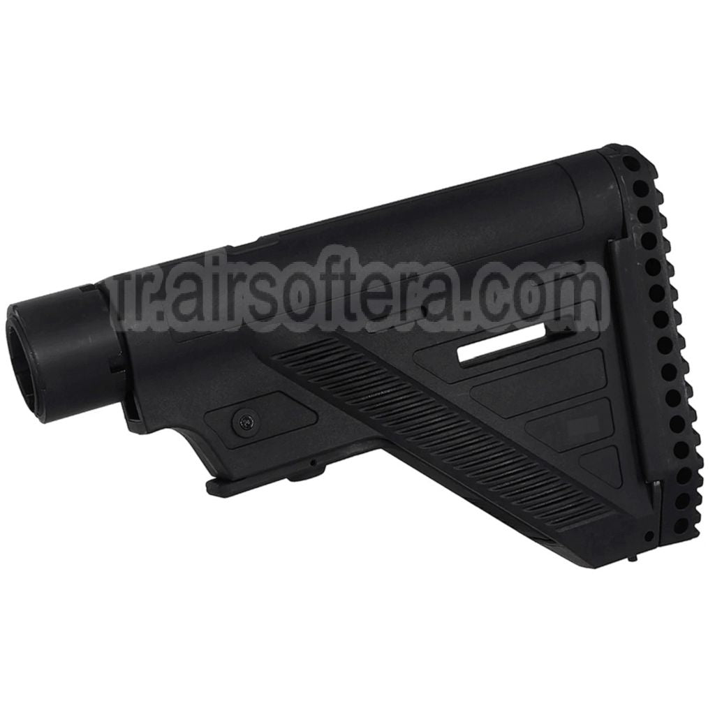 E&amp;C 416A5 Style Rétractable Crosse avec tube tampon Convient pour HK416 Série AEG Fusils Airsoft