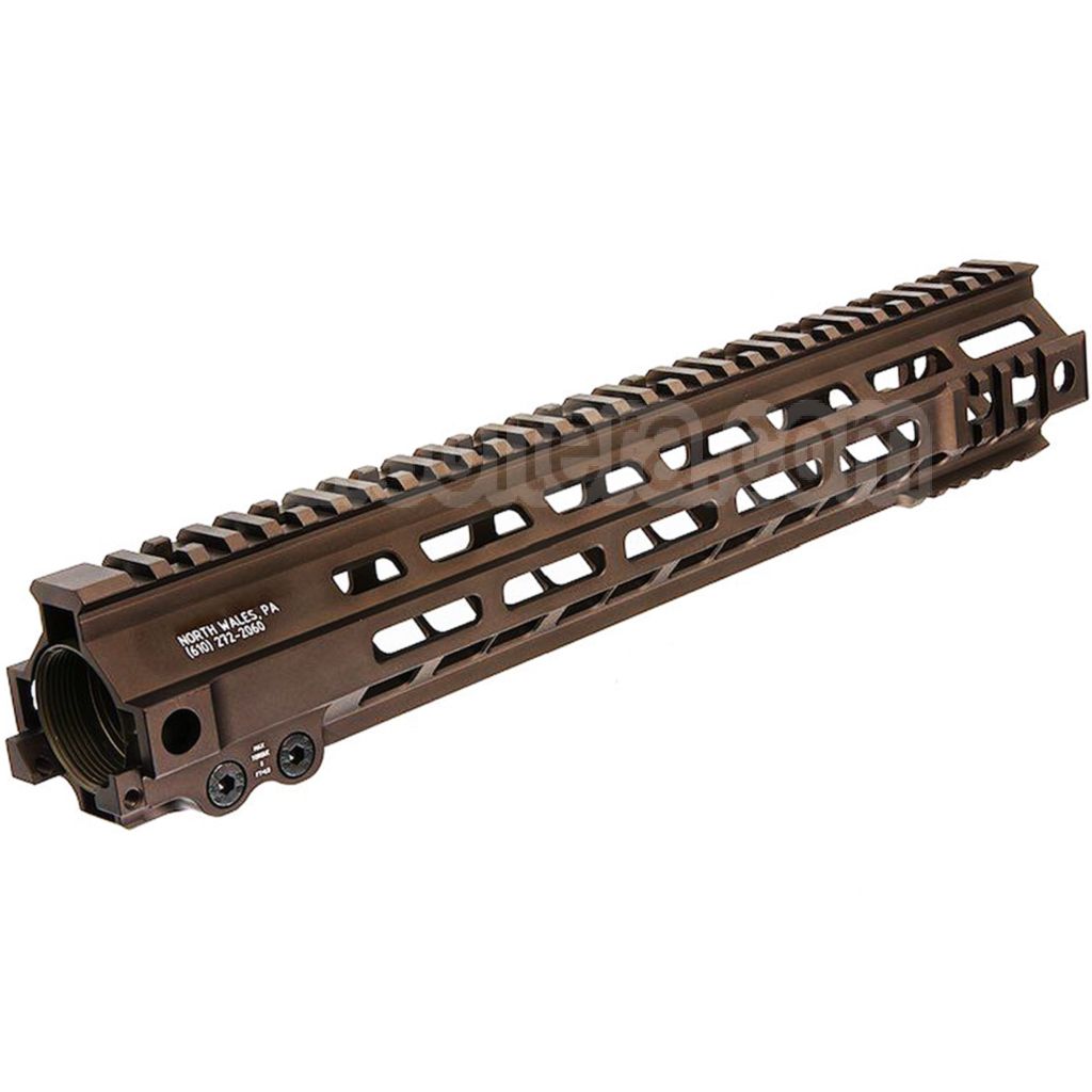 Z-Parts Aluminium 335mm 13 Pouces MK4 M-LOK Rail de Garde-Main avec Barrel Nut Convient pour Tokyo Marui M4 Série MWS GBB Fusil Airsoft Tan