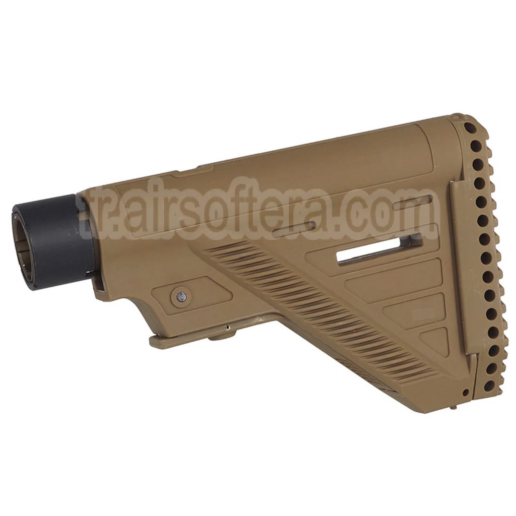 E&amp;C 416A5 Style Rétractable Crosse avec tube tampon Convient pour HK416 Série AEG Fusils Airsoft