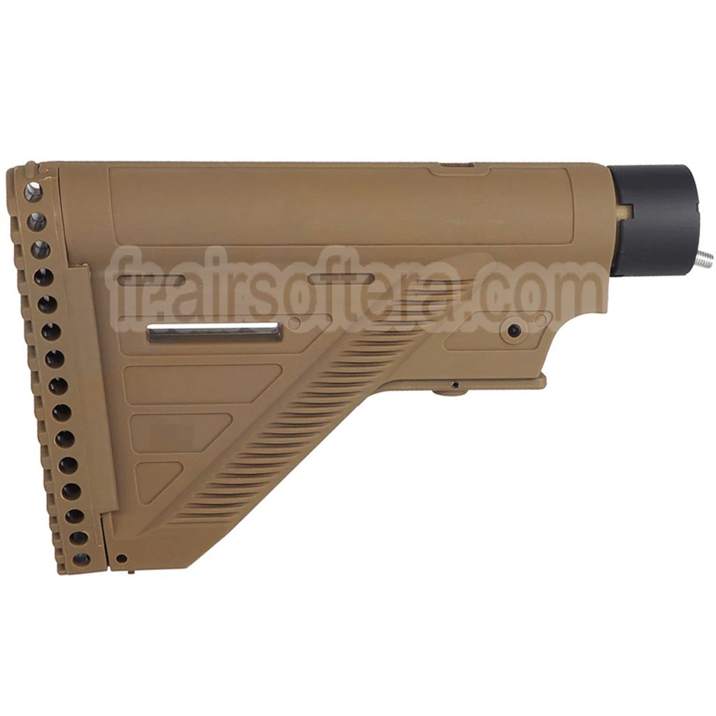 E&amp;C 416A5 Style Rétractable Crosse avec tube tampon Convient pour HK416 Série AEG Fusils Airsoft