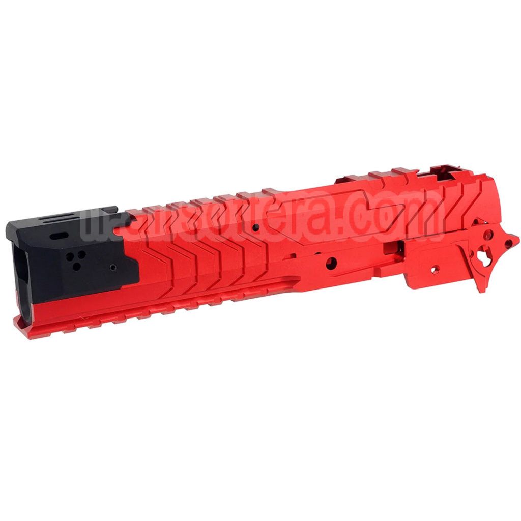 5KU CNC Aluminum Matrix Style Canon Extérieur Milieu Châssis Glissière Set Convient pour Tokyo Marui Hi-Capa Série GBB Pistolet Airsoft