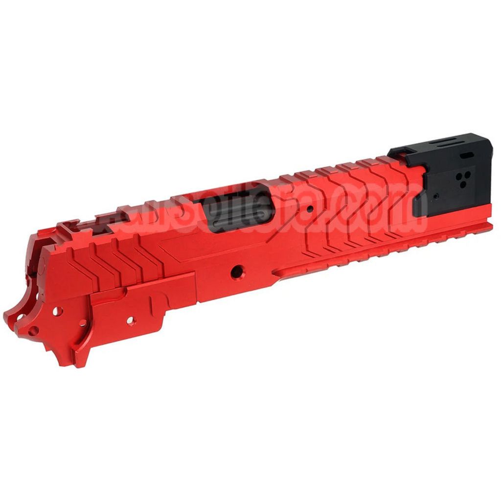 5KU CNC Aluminum Matrix Style Canon Extérieur Milieu Châssis Glissière Set Convient pour Tokyo Marui Hi-Capa Série GBB Pistolet Airsoft