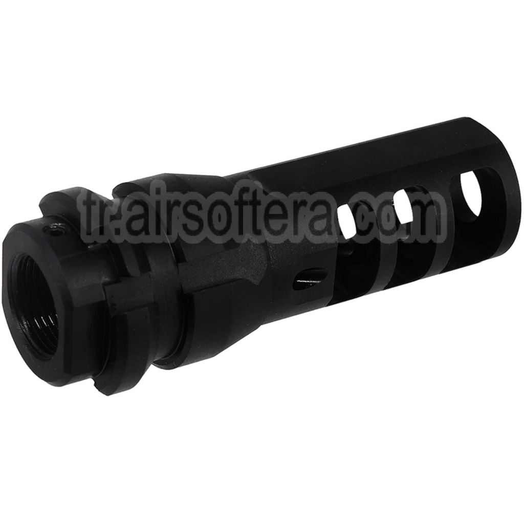 PTS Dead Air KeyMo Frein de Bouche Cache-Flamme Convient pour -14mm CCW sens antihoraire Canon Fusil Airsoft