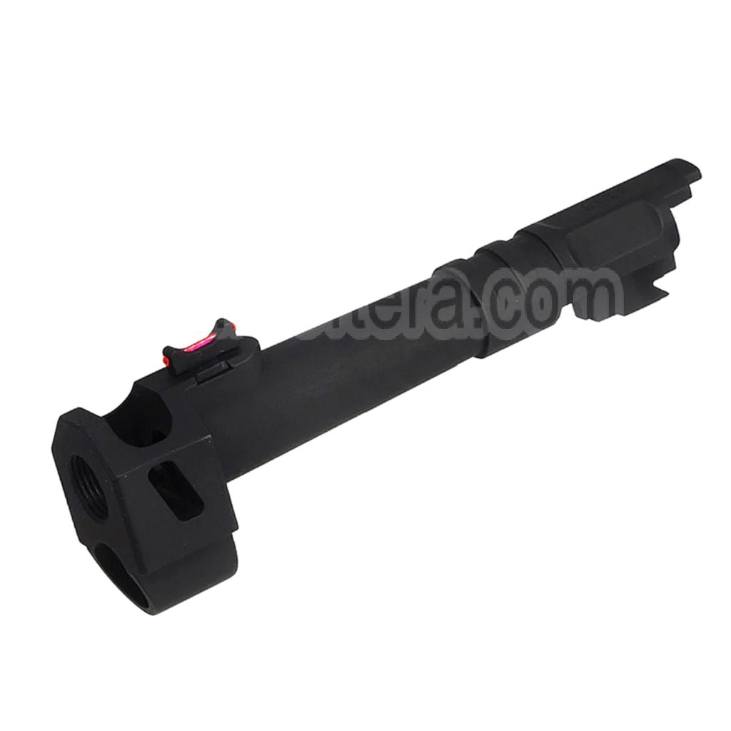 AirsoftEra Canon Extérieur avec Guidon Convient pour Army Armament R501 Costa Carry Comp Série GBB Pistolet Noir