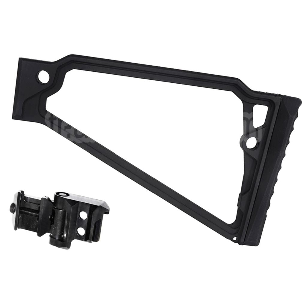 5KU 205mm Aluminium TS-8RP Triangle Rised Cheek Crosse avec M1913 Adaptateur Convient pour 20mm Picatinny Crosse Adaptateur Fusil Airsoft