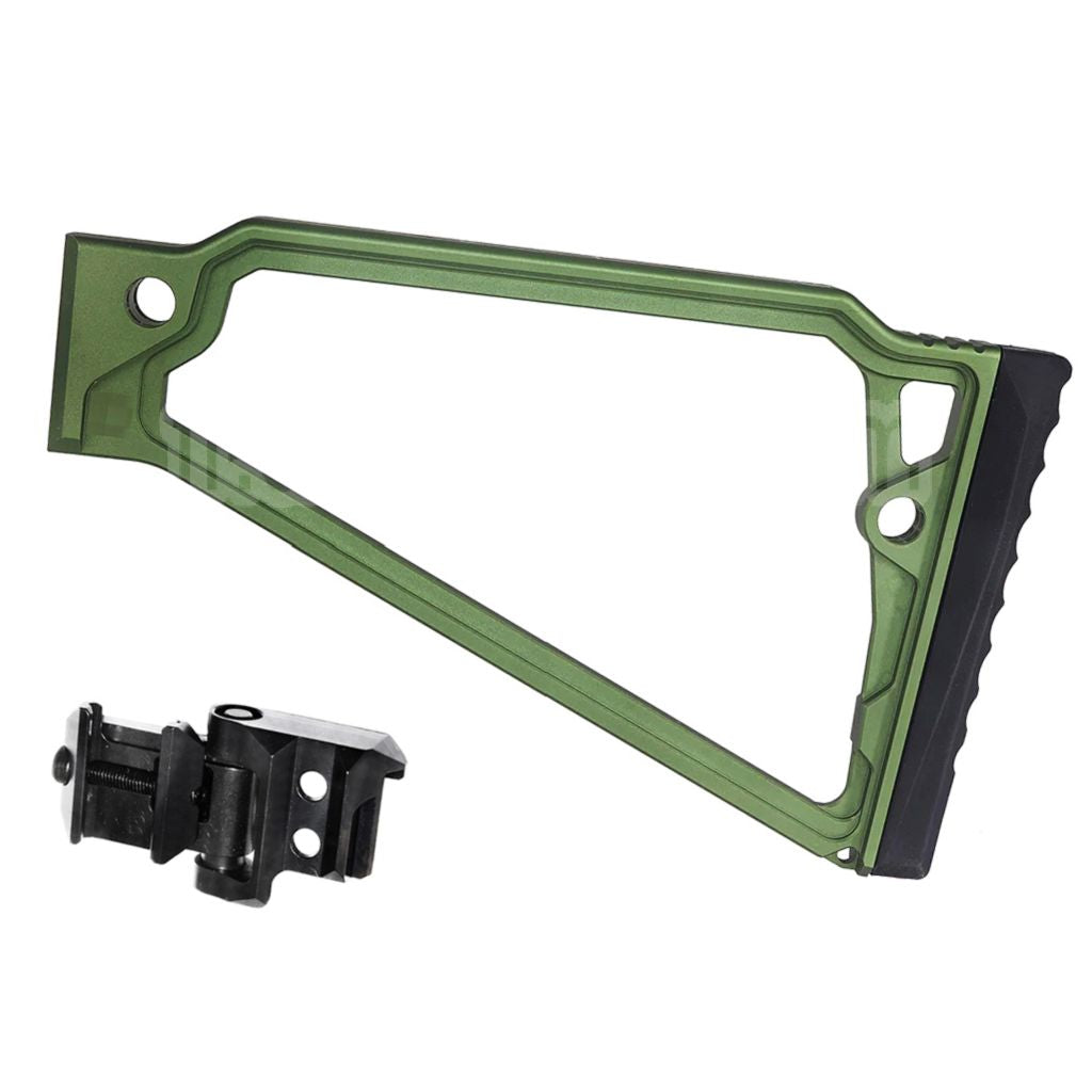 5KU 205mm Aluminium TS-8RP Triangle Rised Cheek Crosse avec M1913 Adaptateur Convient pour 20mm Picatinny Crosse Adaptateur Fusil Airsoft