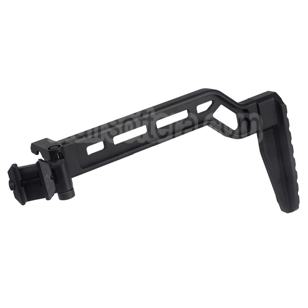 5KU Aluminium Tactique Picatinny Montage Modulaire Pliable Crosse Convient pour 20mm Picatinny Crosse Adaptateur Fusil Airsoft Noir