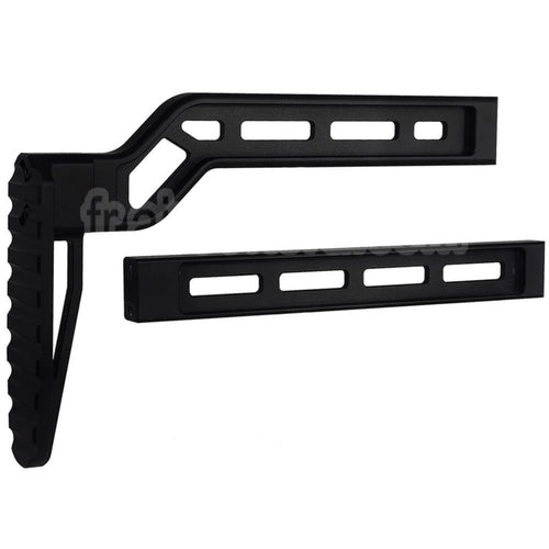 5KU Aluminium Tactique Picatinny Montage Modulaire Pliable Crosse Convient pour 20mm Picatinny Crosse Adaptateur Fusil Airsoft Noir