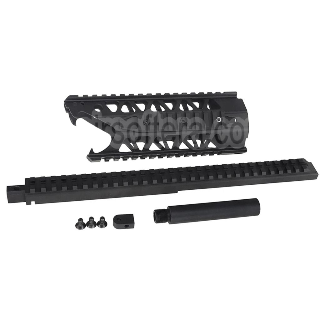 Army Armament 7 Pouces 4-Côtés Railed Raptor RAS Keymod Interface Rail de Garde-Main Convient pour Army Armament R907 AUG AEG Fusil Airsoft Noir