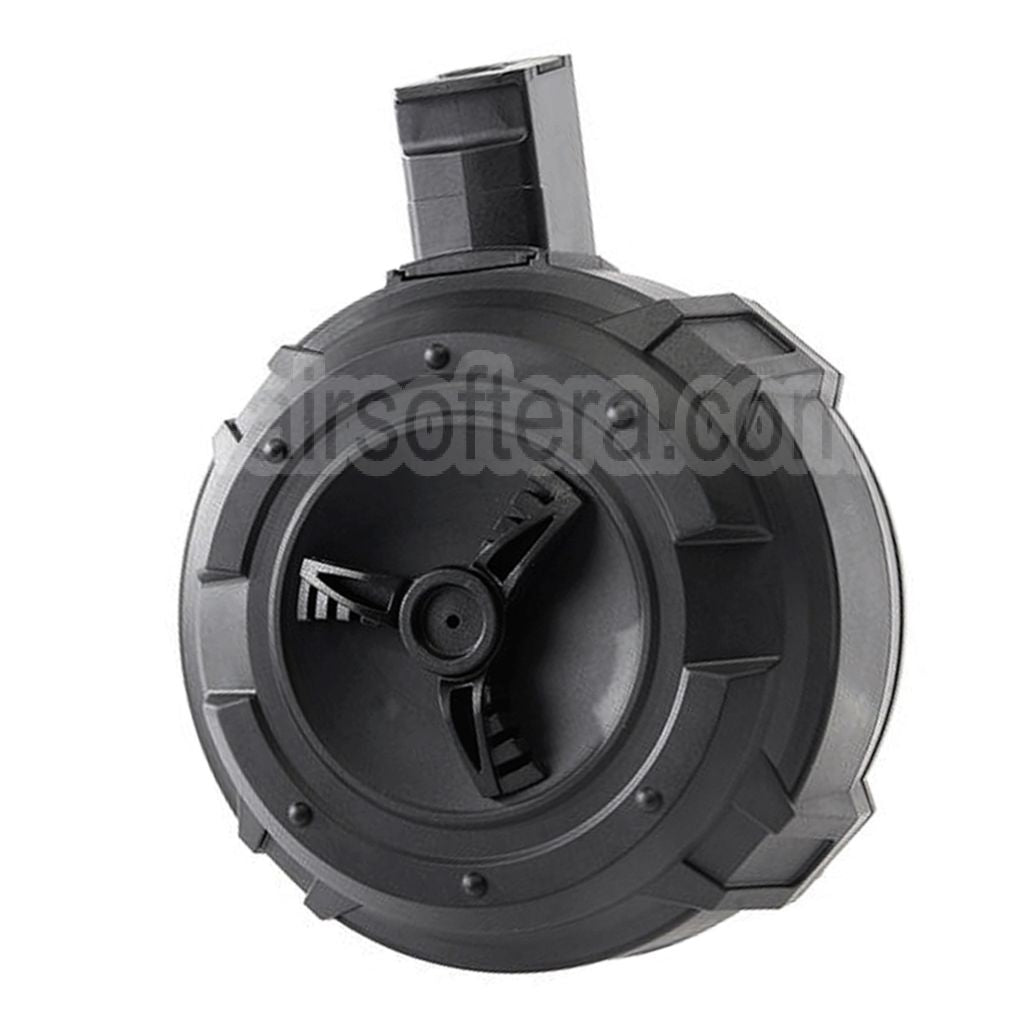G&amp;G 1730 Billes Polymère Manual Winding Chargeur Tambour Convient pour G&amp;G PRK9 Série AEG Fusil Airsoft Noir