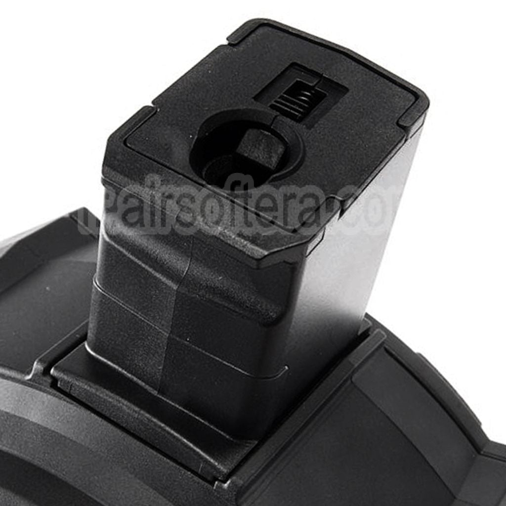 G&amp;G 1730 Billes Polymère Manual Winding Chargeur Tambour Convient pour G&amp;G PRK9 Série AEG Fusil Airsoft Noir