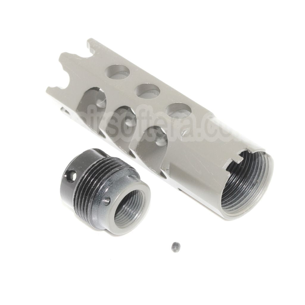 CYMA DTK-1 Style Frein de Bouche Cache-Flamme avec Adaptateur Convient pour -14mm CCW sens antihoraire Canon Fusil Airsoft