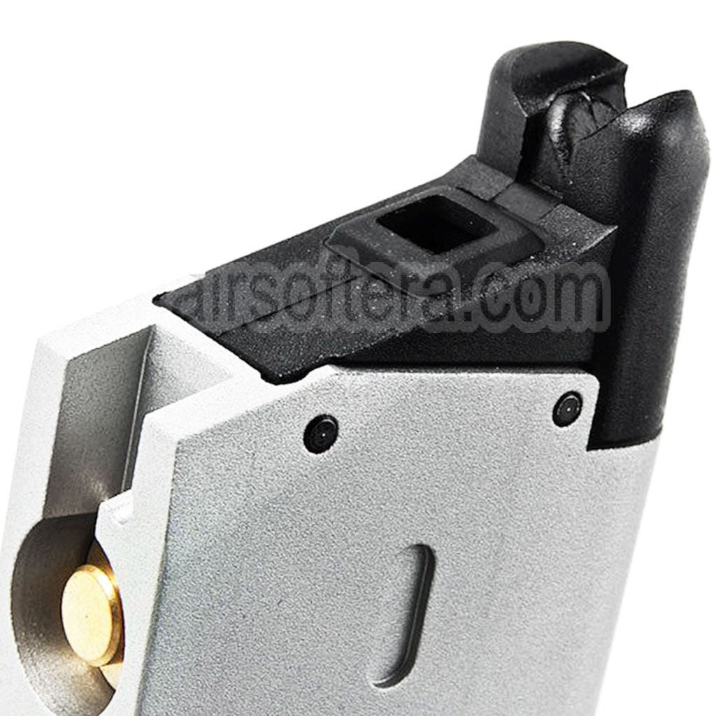 RWA 25 Billes Co2 Chargeur Convient pour KJ Works RWA GRP Nighthawk Custom War Hawk Série 1911 GBB Pistolet Airsoft Argent