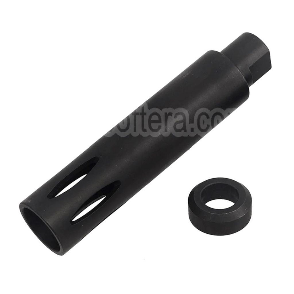 CYMA 113mm XM177 E2 Style Frein de Bouche Convient pour -14mm CCW sens antihoraire Canon Fusil Airsoft Noir