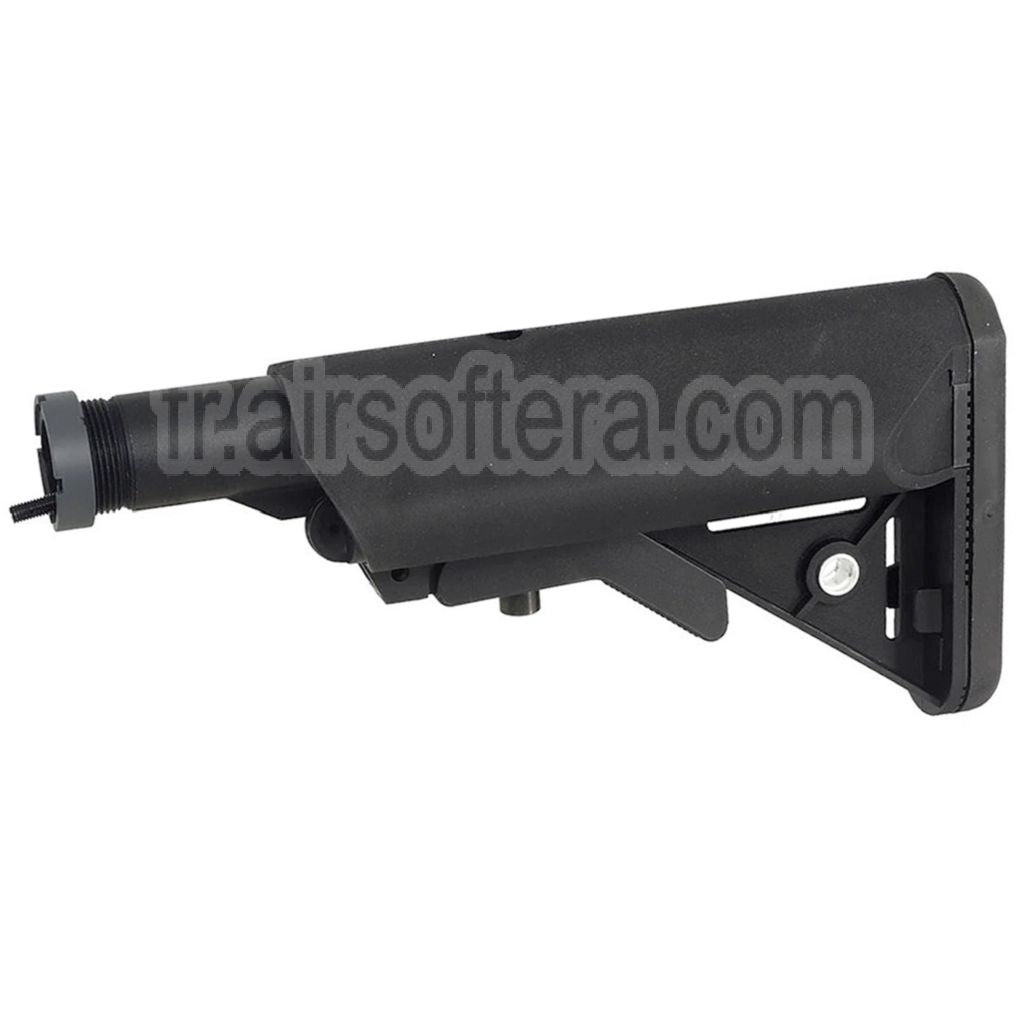 D-Boys 6-Position LMT Style Special Force Crane Crosse avec Tube Convient pour Tokyo Marui M4 Série AEG Fusil Airsoft Noir
