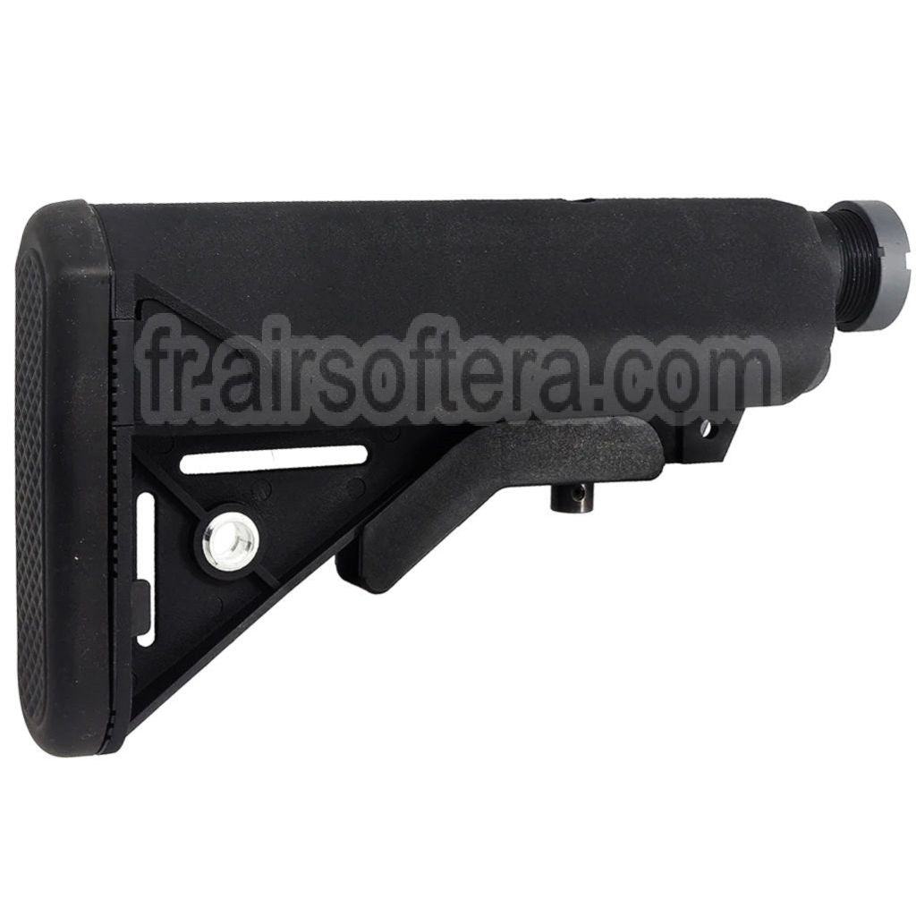 D-Boys 6-Position LMT Style Special Force Crane Crosse avec Tube Convient pour Tokyo Marui M4 Série AEG Fusil Airsoft Noir
