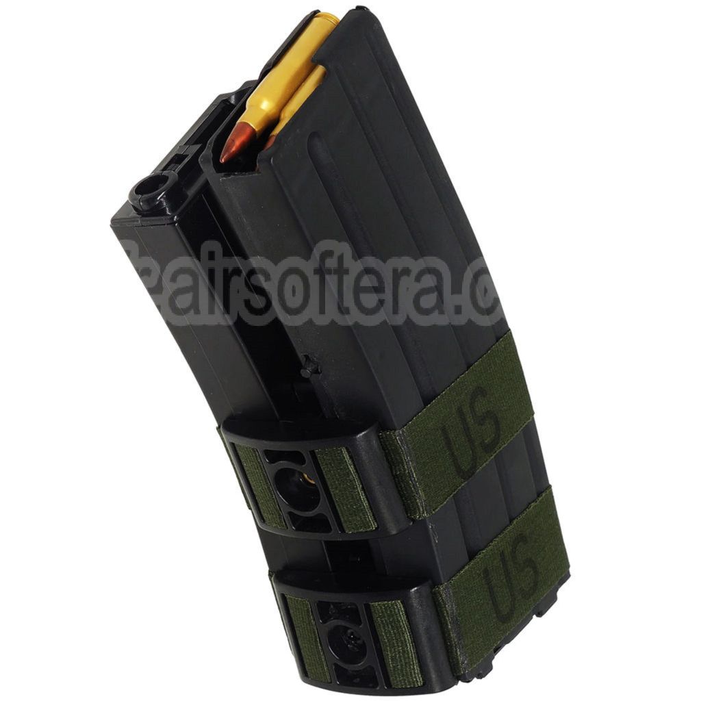 BATTLEAXE 800 Billes Electric Dual Chargeur avec Dummy Bullet Convient pour M4 M16 Série AEG Fusil Airsoft