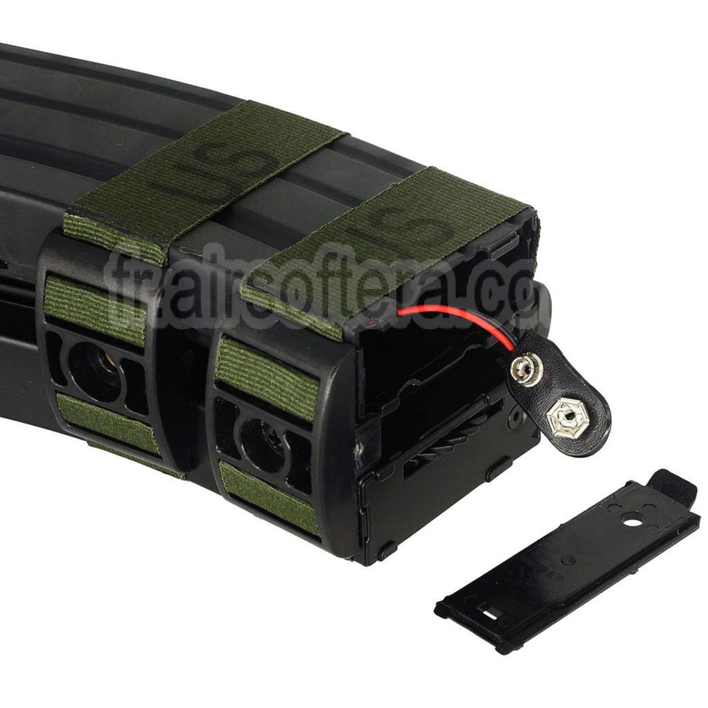 BATTLEAXE 800 Billes Electric Dual Chargeur avec Dummy Bullet Convient pour M4 M16 Série AEG Fusil Airsoft