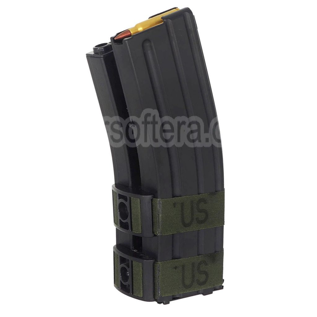 BATTLEAXE 1200 Billes Electric Dual Chargeur avec Dummy Bullet Convient pour M4 M16 Série AEG Fusil Airsoft