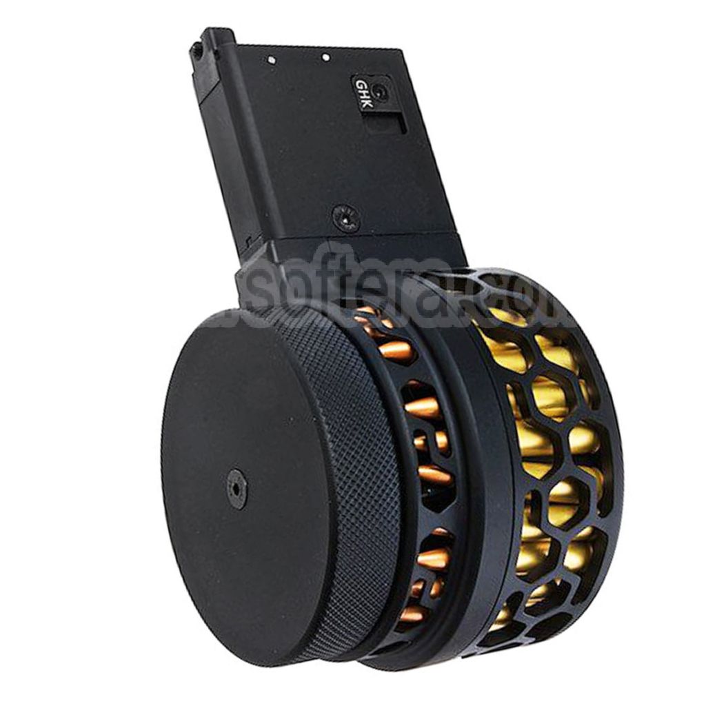 DYTAC XMAG 100 Billes Green Gaz Chargeur Tambour Convient pour GHK AR M4 Série GBB Fusil Airsoft