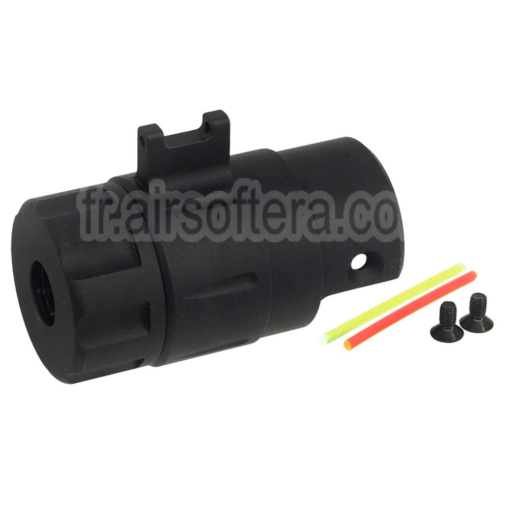 5KU CNC Aluminium Intégré Fibre Optique Guidon Silencieux Adaptateur Kit -14mm CCW sens antihoraire Fileté Convient pour Action Army AAP01 GBB Pistolet Airsoft