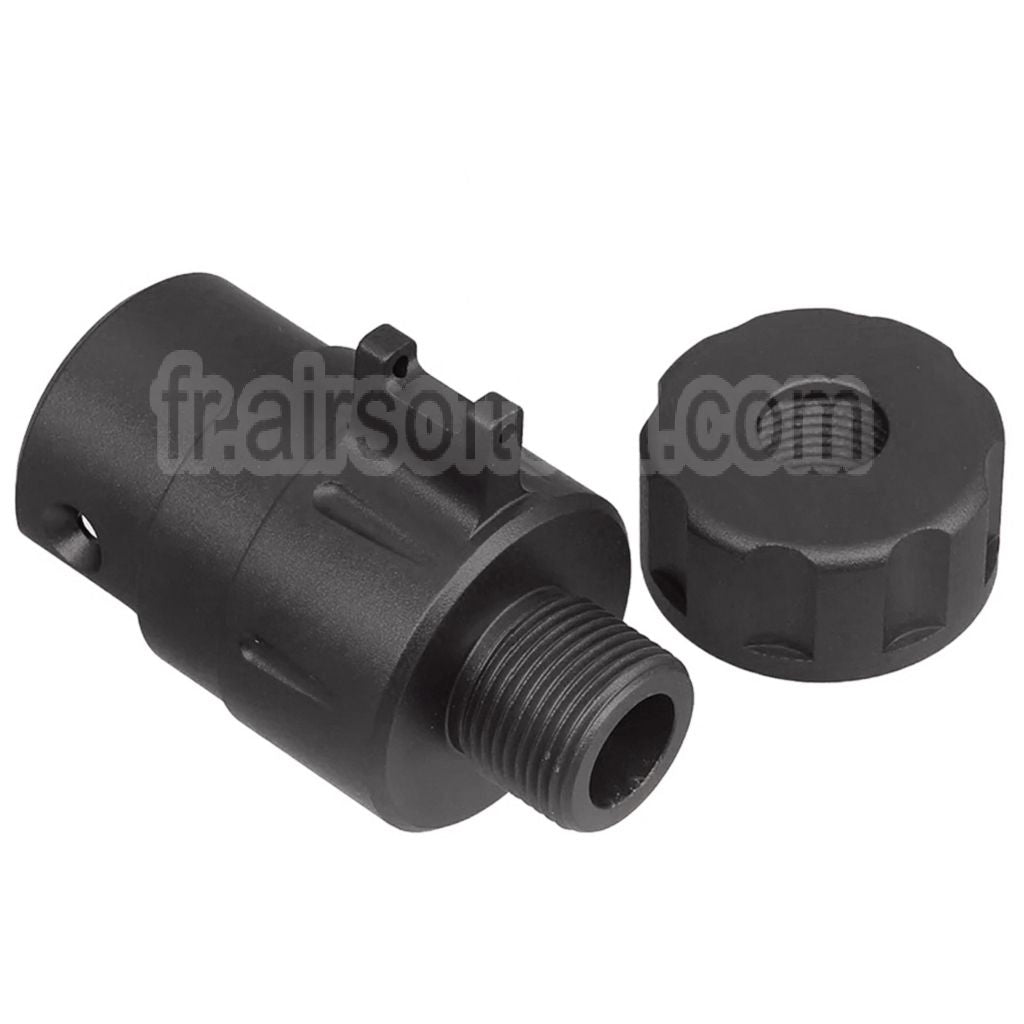5KU CNC Aluminium Intégré Fibre Optique Guidon Silencieux Adaptateur Kit -14mm CCW sens antihoraire Fileté Convient pour Action Army AAP01 GBB Pistolet Airsoft