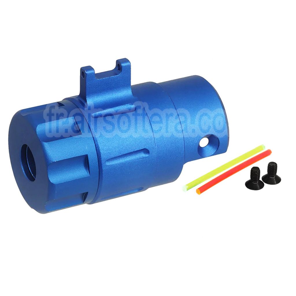 5KU CNC Aluminium Intégré Fibre Optique Guidon Silencieux Adaptateur Kit -14mm CCW sens antihoraire Fileté Convient pour Action Army AAP01 GBB Pistolet Airsoft