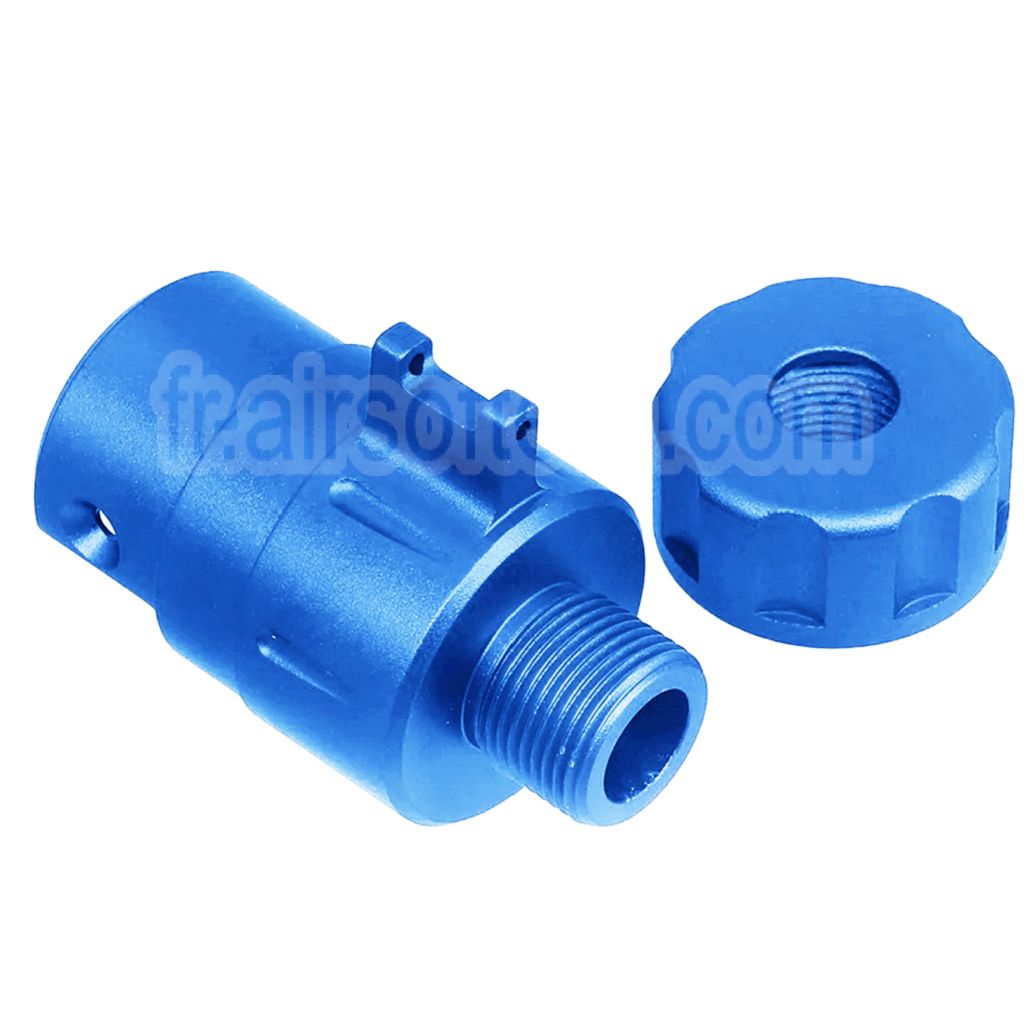 5KU CNC Aluminium Intégré Fibre Optique Guidon Silencieux Adaptateur Kit -14mm CCW sens antihoraire Fileté Convient pour Action Army AAP01 GBB Pistolet Airsoft