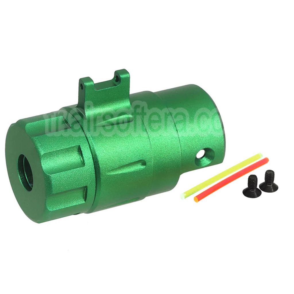 5KU CNC Aluminium Intégré Fibre Optique Guidon Silencieux Adaptateur Kit -14mm CCW sens antihoraire Fileté Convient pour Action Army AAP01 GBB Pistolet Airsoft