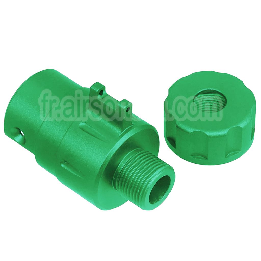 5KU CNC Aluminium Intégré Fibre Optique Guidon Silencieux Adaptateur Kit -14mm CCW sens antihoraire Fileté Convient pour Action Army AAP01 GBB Pistolet Airsoft