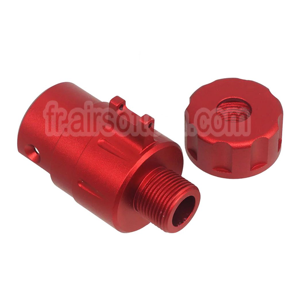 5KU CNC Aluminium Intégré Fibre Optique Guidon Silencieux Adaptateur Kit -14mm CCW sens antihoraire Fileté Convient pour Action Army AAP01 GBB Pistolet Airsoft