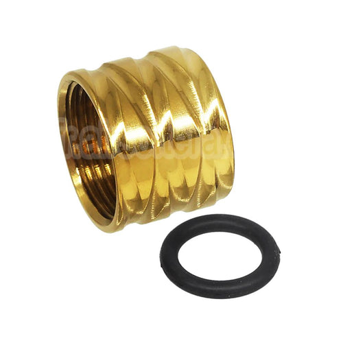 5KU Rhombus Knurled Canon Filetage Couvre-filet Convient pour -14mm CCW sens antihoraire Canon Extérieur Pistolet Airsoft