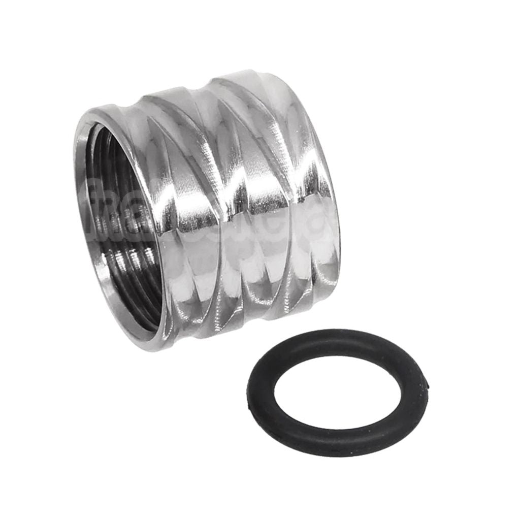 5KU Rhombus Knurled Canon Filetage Couvre-filet Convient pour -14mm CCW sens antihoraire Canon Extérieur Pistolet Airsoft