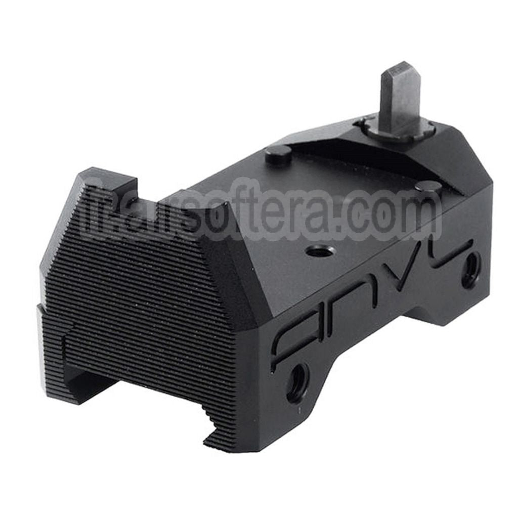 Support RGW ANVL RMR en aluminium avec viseurs mécaniques avant et arrière intégrés. Compatible avec rail Picatinny RMR 20 mm.