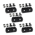 AirsoftEra 5pièces Aluminium 3-Slots Rail Section Convient pour M-LOK et KeyMod Garde-Main System Noir