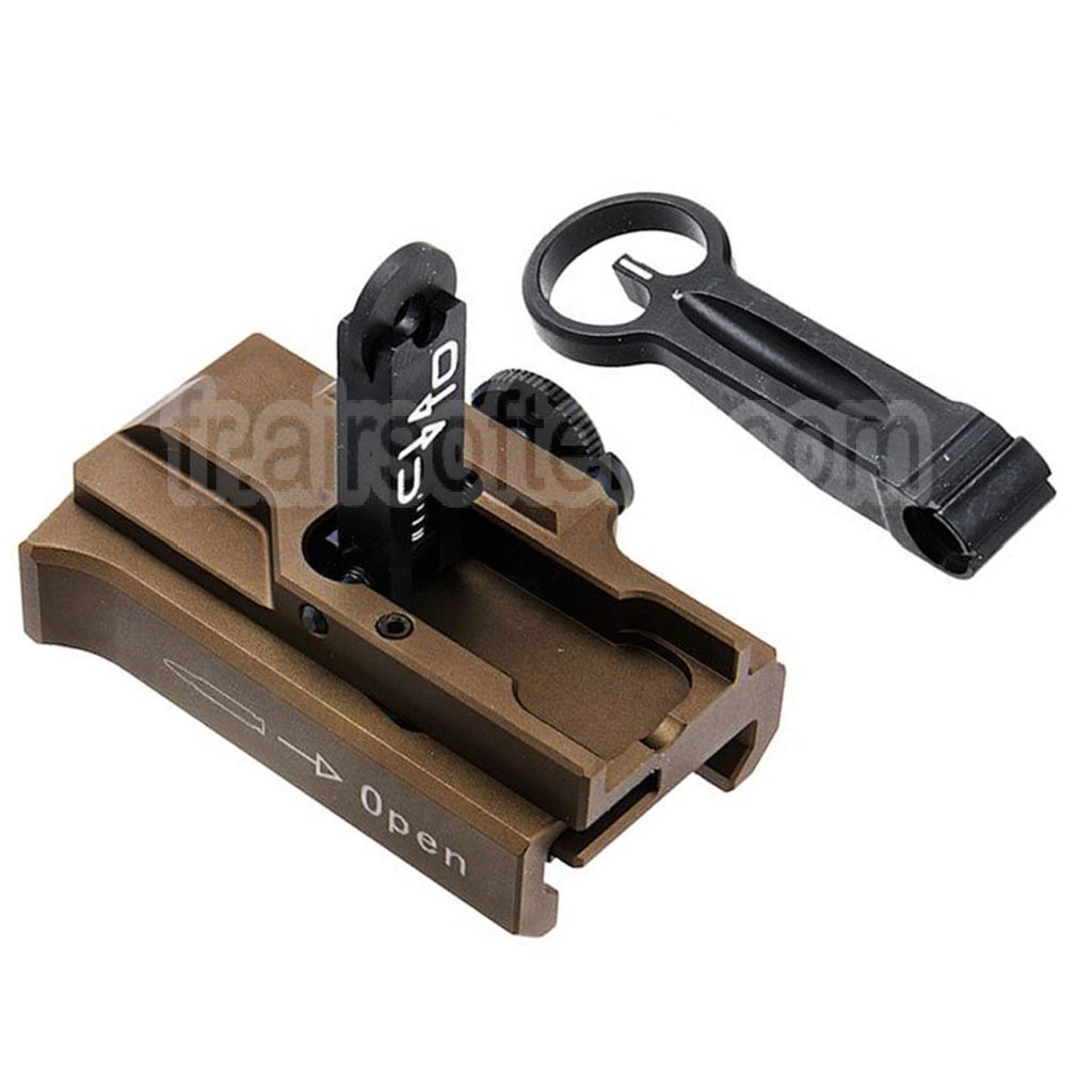 Guns Modify GM CNC Aluminium 416 A5 Style Détachement rapide Rabattable Sight Convient pour Tokyo Marui M4 Série MWS GBB Fusil Airsoft