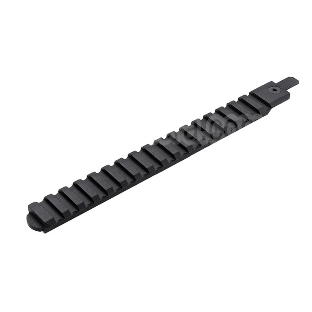 VFC CNC Aluminium 210mm M1913 20mm Picatinny Top Rail avec Adaptateur Convient pour Cybergun FNC GBB Fusil Airsoft Noir