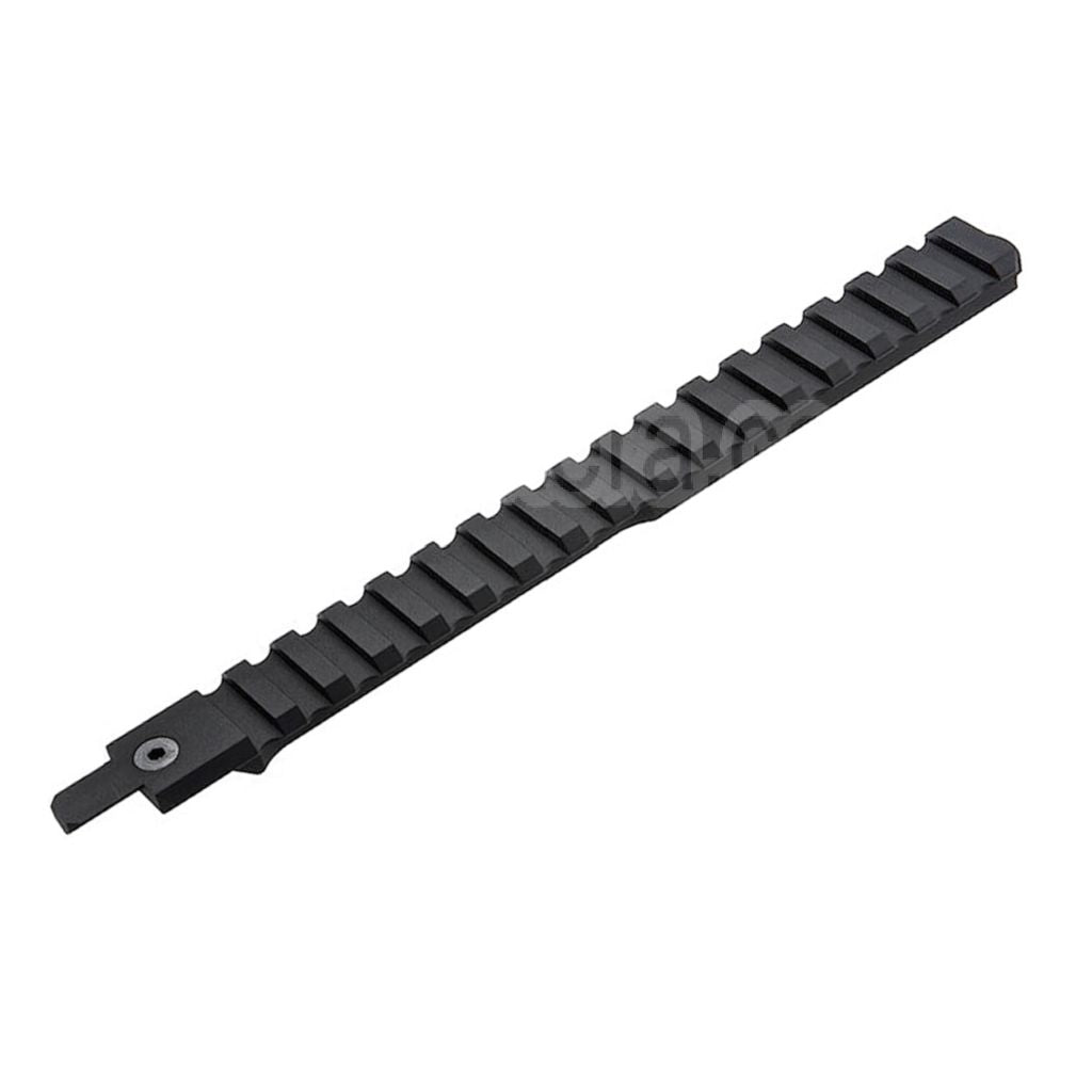 VFC CNC Aluminium 210mm M1913 20mm Picatinny Top Rail avec Adaptateur Convient pour Cybergun FNC GBB Fusil Airsoft Noir