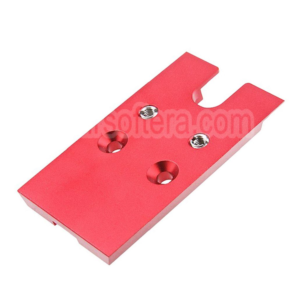 Novritsch CNC Aluminium Premium Rouge Point Plaque Convient pour VT RMR Mounting Footprint Novritsch SSP5 Série GBB Pistolet Airsoft