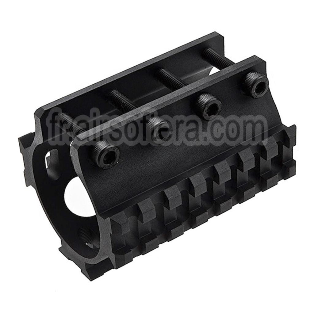 LCT 3-Côtés 75mm 7-Slots 20mm Picatinny Silencieux Rail Convient pour AS VAL VSS Série Fusil Airsoft Noir