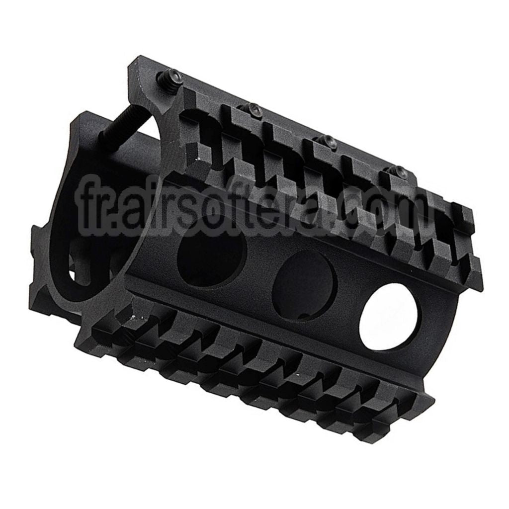 LCT 3-Côtés 75mm 7-Slots 20mm Picatinny Silencieux Rail Convient pour AS VAL VSS Série Fusil Airsoft Noir